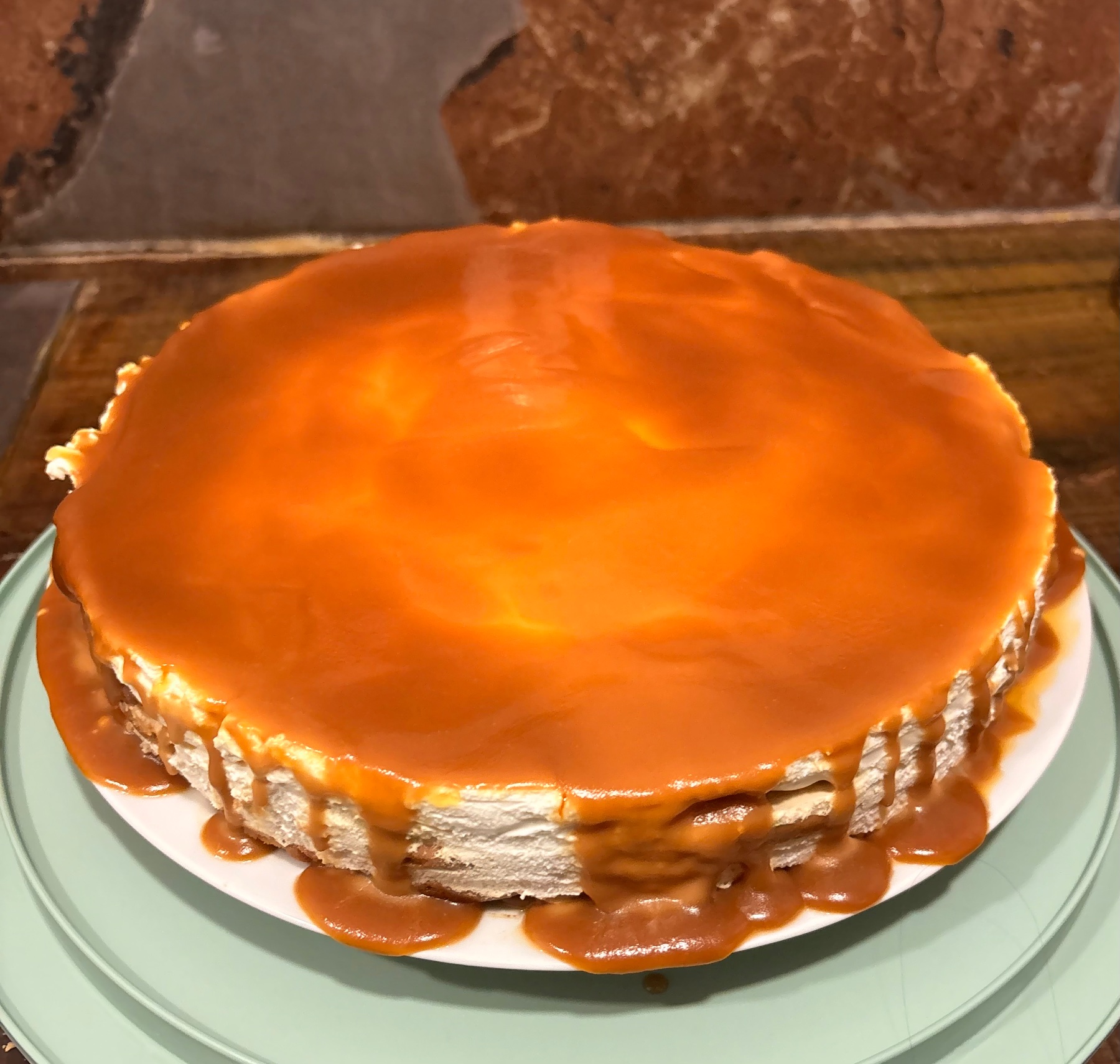 Biscuit cake with salted caramel
